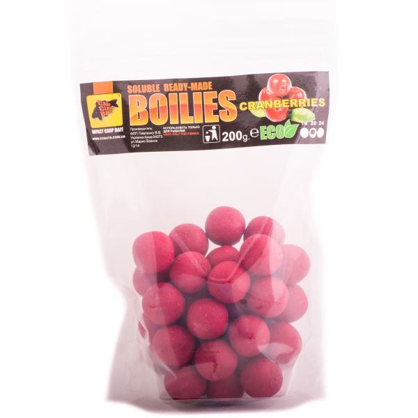 Бойлы Carp Classic Baits - Professional Soluble - Ø16 мм - Дымящие - 200 г - Cranberry