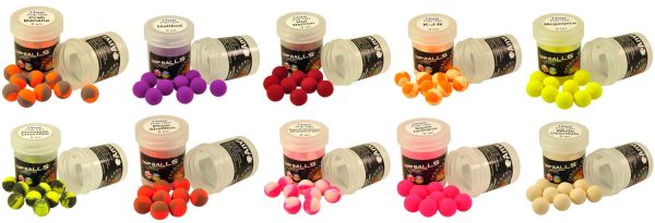 Бойлы CarpBalls Anvi Pop Ups - Пробник - 9 шт - Плавающие - Ø14 мм - Banana&Scopex