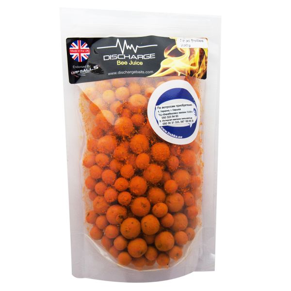 Бойлы Discharge Food Boilies - Тонущие - Дымящие - 250 г - Bee Jucie