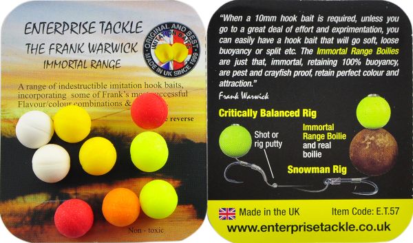 Бойли Enterprise Tackle - Плаваючі - Ø10 мм - 10 шт/уп - Mixed Colours Unflavoured