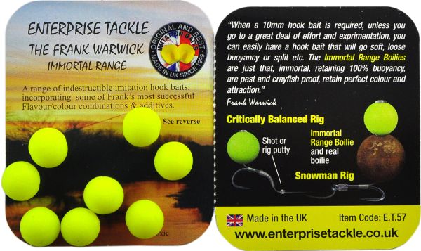 Бойлы Enterprise Tackle - Scopex Peach - Плавающие - Ø10 мм - 8 шт/уп - Yellow