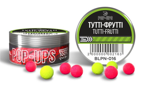 Бойлы Interkrill Pop-Up - Ø10 мм - 15 г - Тутти-Фрутти/Tutti-Frutti