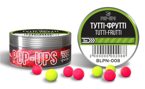Бойлы Interkrill Pop-Up - Ø8 мм - 15 г - Тутти-Фрутти/Tutti-Frutti