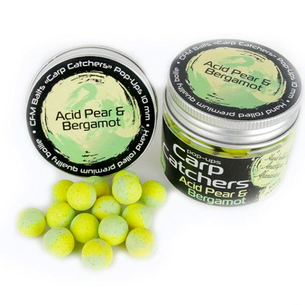 Бойлы Carp Catchers Pop Ups - Плавающие - Ø10 мм - 35 шт/уп - Acid Pear Drop and Bergamot