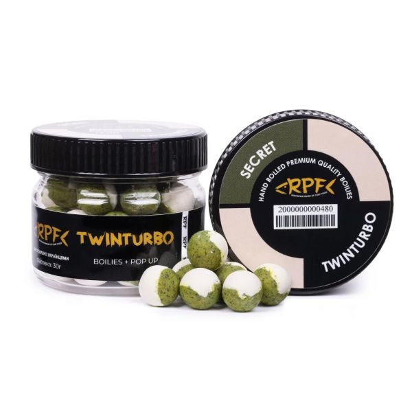 Бойлы RPF Баланс TwinTurbo (Бойл+Поп-ап) Ø10 мм - Secret - Двухцветные - Нейтральной плавучести - 30 г