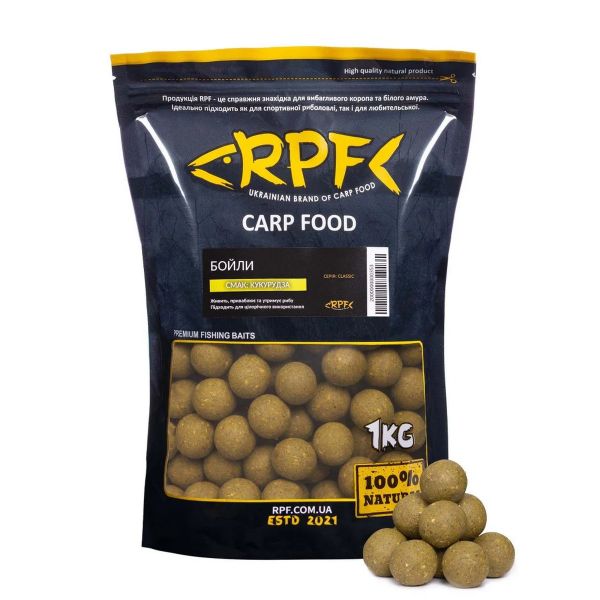 Бойлы RPF прикормочные растворимые Classic - Кукуруза - Ø24 мм - 1 кг