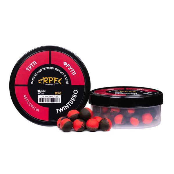 Бойли RPF - Тутті Фрутті - Ø16 мм - Баланс TwinTurbo (Бойл+Поп-ап) - Нейтральна плавучість - Двоколірні
