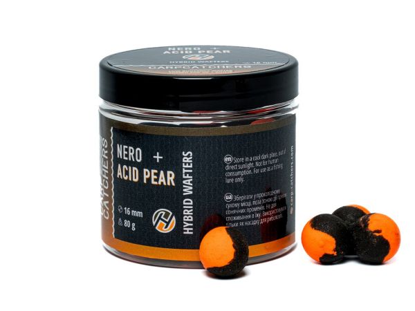 Бойлы Carp Catchers Hybrid Wafters - NERO&Acid Pear - Ø16 мм