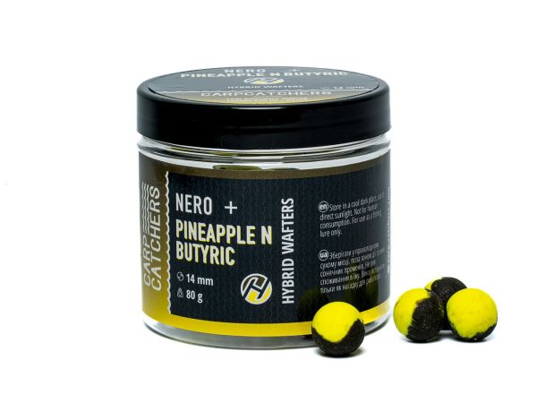 Бойли Carp Catchers Hybrid Wafters - NERO&Pineapple N Butyric - Ø14 мм