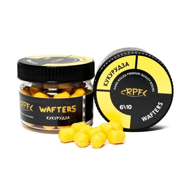 Бойлы RPF Вафтерс Однотонные Ø6/10 мм - Кукуруза - Нейтральной плавучести - 25 г