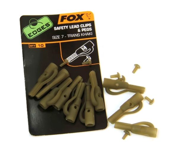 Безопасная клипса + стопор Fox EDGES Lead Clips + Pegs