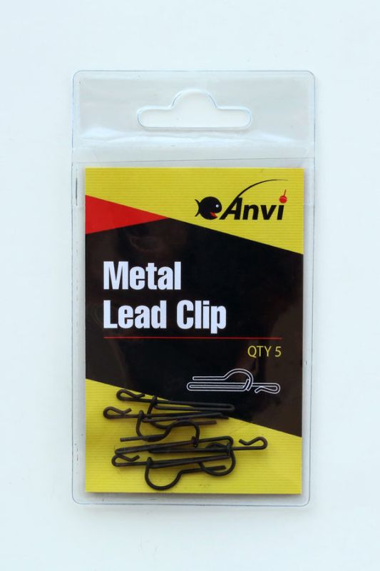 Цельнометаллическая безопасная клипса Anvi Metal Lead Clip - Чёрный - 5 шт/уп