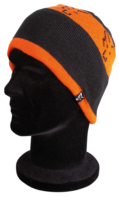 Шапка Fox - Black & Orange Beanie - CPR993