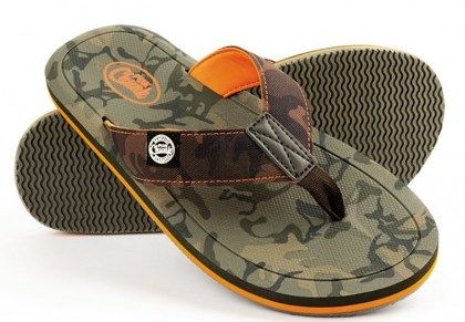 FOX камуфляжные шлепки Chunk Camo Flip Flops (вьетнамки, сланцы)