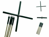 Дуги на паук для рыбалки - 1x1 метр - Диаметр 8 мм - С крестовиной - Стеклопластик - Белый