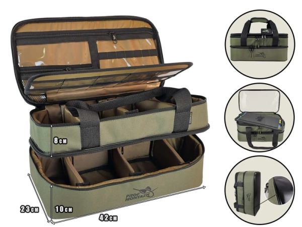 Подвійна сумка з поводочницею Multi-Bag Double - Для аксесуарів та годівниць - ПрофМонтаж
