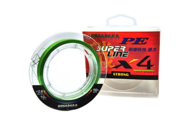 Шнур Kosadaka PE Super Line X4 - Light Green - 150 метров