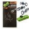 Микро вертлюг с кольцом Fox EDGES Kuro Micro Hook Ring Swivels