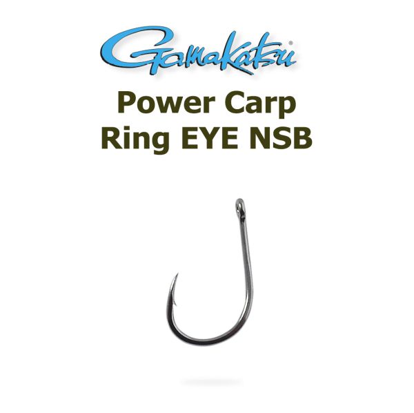 Крючок Gamakatsu Power Carp Ring EYE NSB - 10 шт/уп