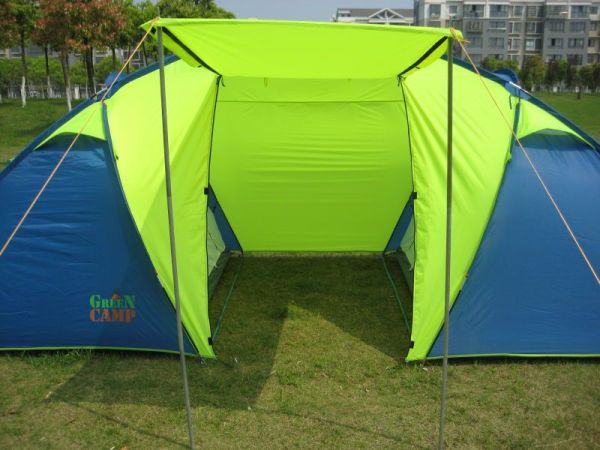 Палатка 6-ти местная Green Camp 1002 с тамбуром и тентом