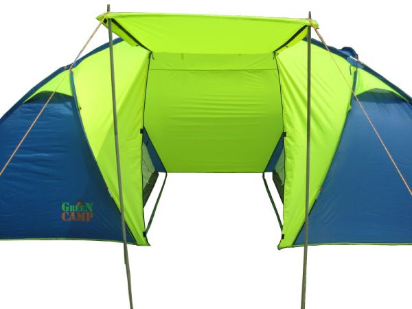 Палатка 6-ти местная Green Camp 1002 с тамбуром и тентом