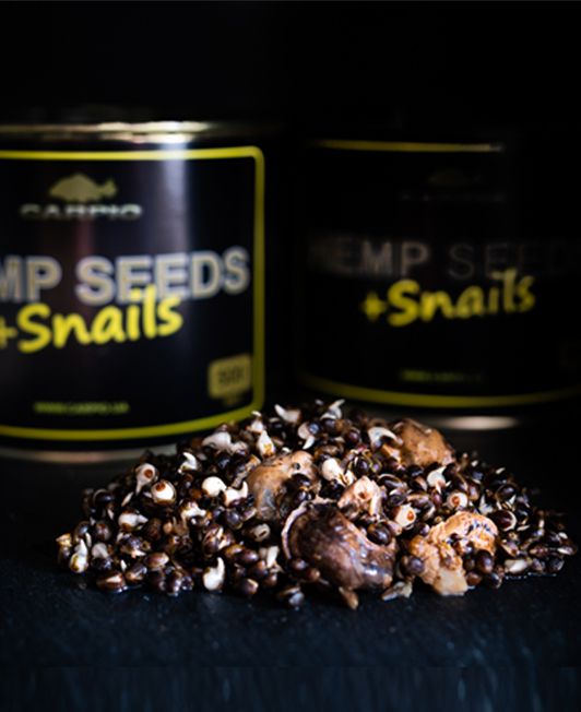 Конопляная смесь с улиткой Hemp Seeds+Snails Carpio - Консервированная  - 0.5 л