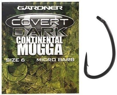 Крючок Gardner Covert Continental-Mugga Hooks Barbed - 20 шт/уп