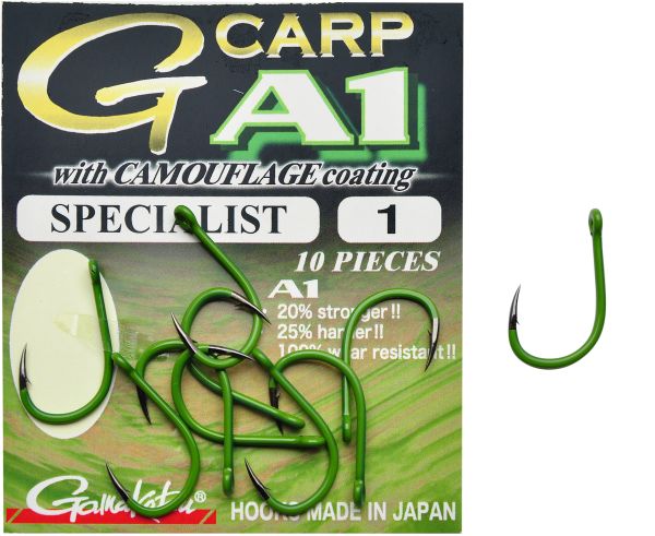 Гачок Gamakatsu A1 G-Carp Camou Green Specialist - 10 шт/уп