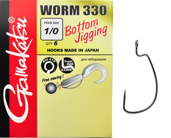 Крючок Gamakatsu Worm 330 Bottorn Jigging