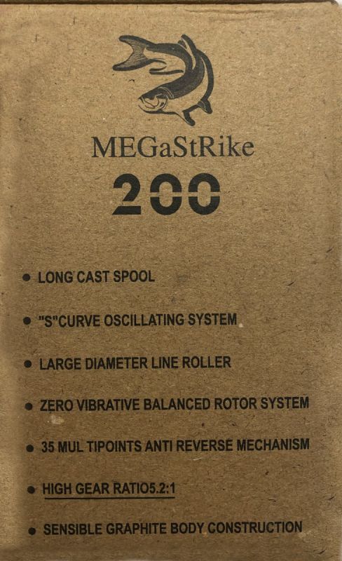 Катушка Megastrike 200 - В коробке - Без лески - Золото