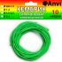 Кембрик силіконовий флуоресцентний Anvi - 10 метрів - Зелений