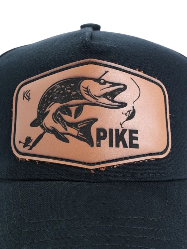 Кепка-трекерка Кентавр - Аплікація fish PIKE - 57-58 розмір - Коттон - Чорний