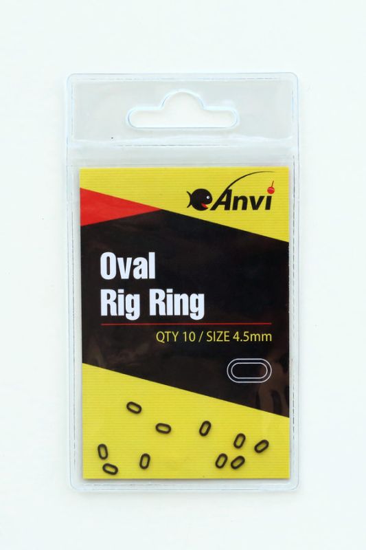 Кольцо овальное Anvi Oval Rig Ring - Размер 4.5 мм - Чёрный - 10 шт/уп