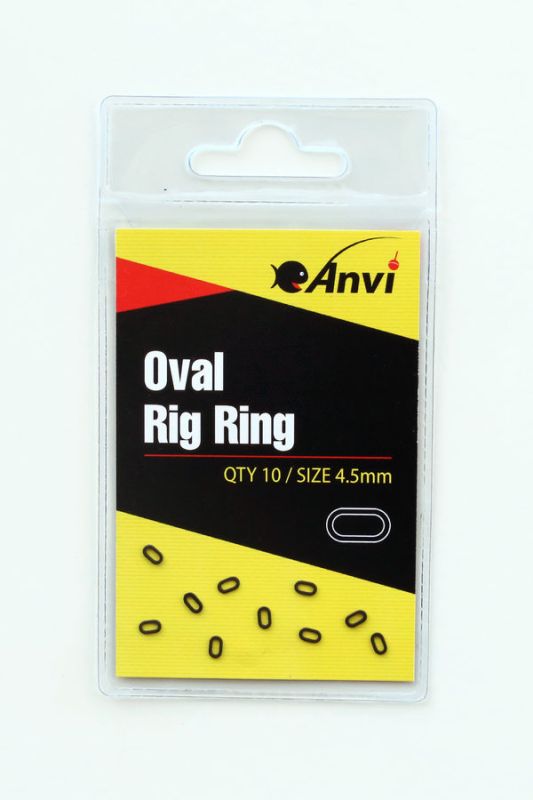 Кольцо овальное Anvi Oval Rig Ring - Размер 4.5 мм - Чёрный - 10 шт/уп