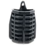 Годівниця фідерна метало-пластикова (пластмаса+свинець) - З заглушкою - Трапеція - Чорна