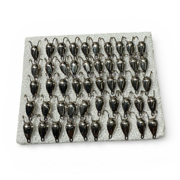 Мормышка Коза АИР - Паяная - Для зимней рыбалки - Серебро - 50 шт/уп