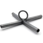 Крестовина на паук - 14х14 см - Ø8 мм - Крашенная - Серебро