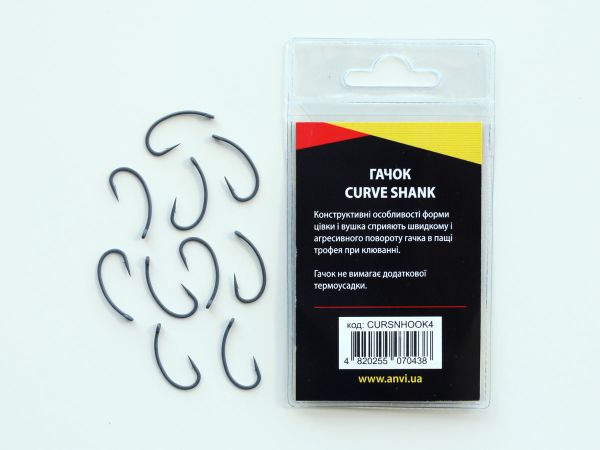 Гачок короповий Anvi Curve Shank Hook №4 - 10 шт/уп