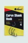 Крючок карповый Anvi Curve Shank Hook №4 - 10 шт/уп