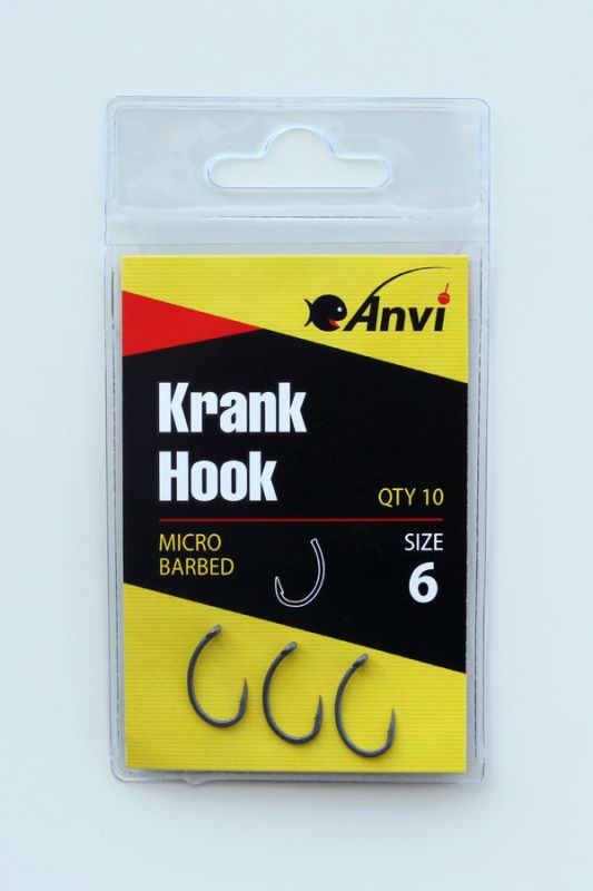 Крючок карповый Anvi Krank Hook №6 - 10 шт/уп