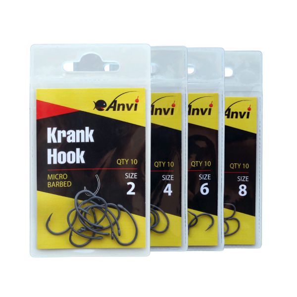 Крючок карповый Anvi Krank Hook №6 - 10 шт/уп