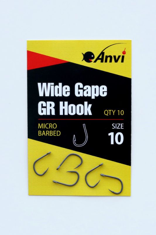 Крючок карповый Anvi Wide Gape GR №10 - 10 шт/уп