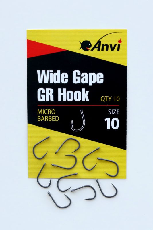 Крючок карповый Anvi Wide Gape GR №10 - 10 шт/уп