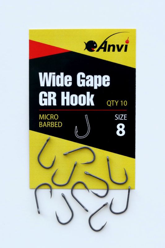 Крючок карповый Anvi Wide Gape GR №8 - 10 шт/уп