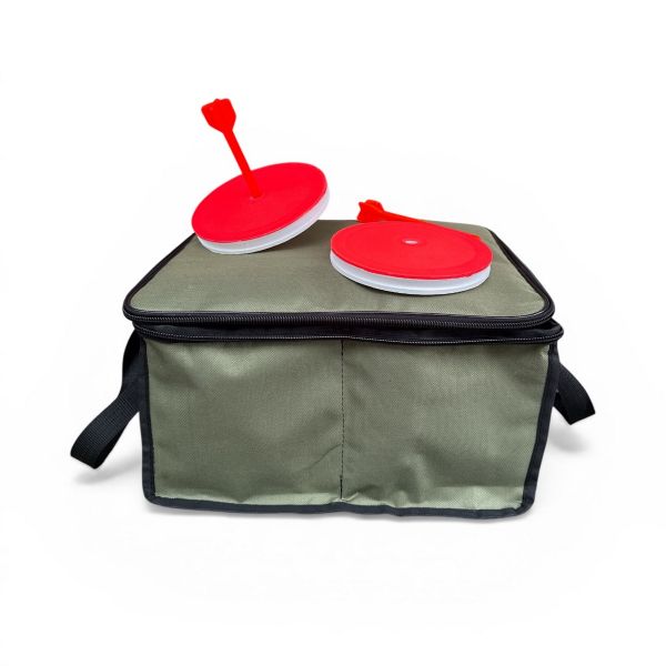 Кружки рыболовные - Неоснащенные - Усиленные (тройник) - 20 штук + Сумка Хаки