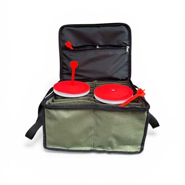 Кружки рыболовные - Неоснащенные - Усиленные (тройник) - 20 штук + Сумка Хаки