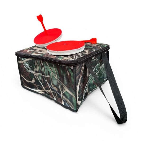 Кружки рыболовные - Оснащенные - Усиленные (тройник) - 20 штук + Сумка Камыш