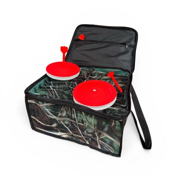 Кружки рыболовные - Оснащенные - Усиленные (тройник) - 20 штук + Сумка Камыш