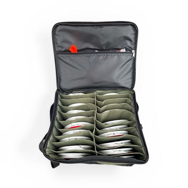 Кружки рыболовные - Оснащенные - Усиленные (тройник) - 20 штук + Сумка Хаки