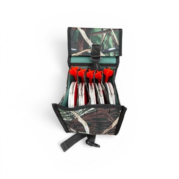 Кружки рыболовные - Оснащенные - Усиленные (тройник) - 5 штук + Сумка Камыш